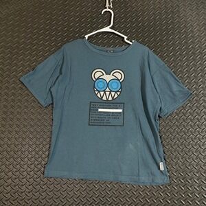 Vintage Radiohead W.A.S.T.E. Bear Logo Graphic T-Shirt Blue Men's XL Made in USA
